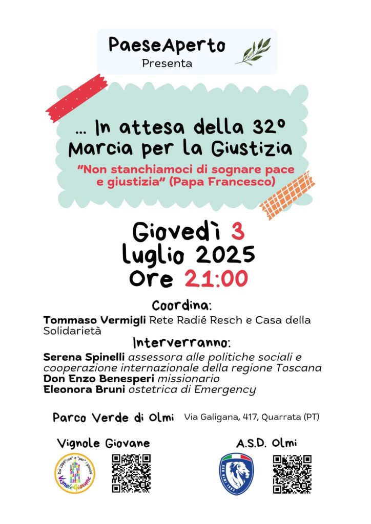 In attesa della 32a Marcia per la Giustizia